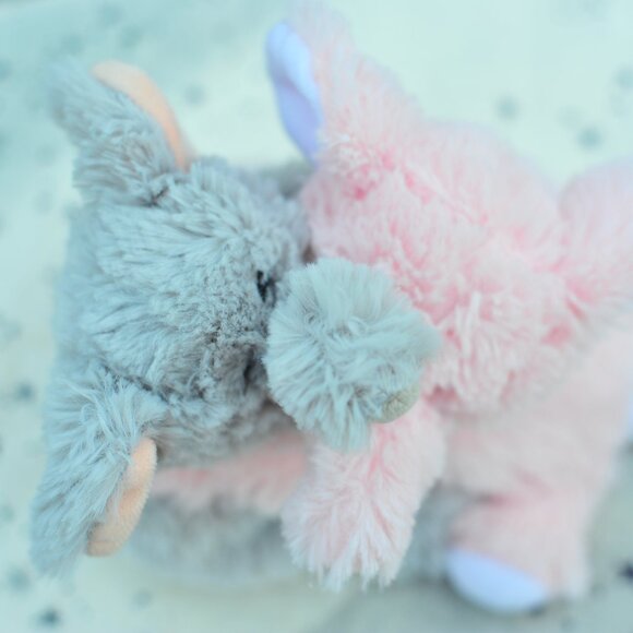 Bundle of two Warmers Two Hugging Love Plush Animals Elephants For a Neck - Picture 6 of 7